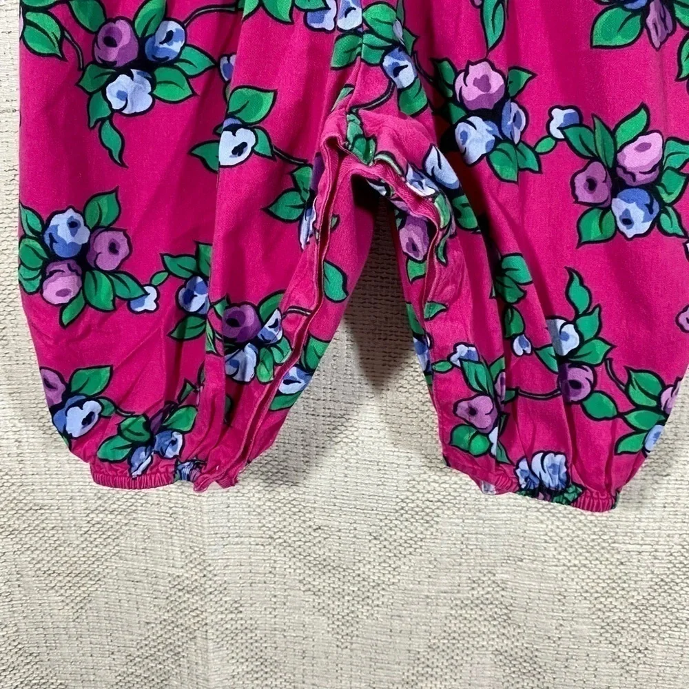 Vintage Baby Cay peter pan collar floral jumpsuit size 24M